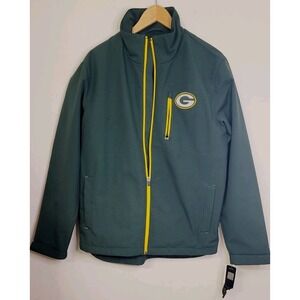 Green Bay Packers Men's Jacket Medium Full Zip All Seasons NWT NFL‎ Team Apparel